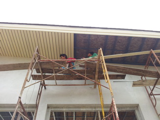 งานกระจก ฝ้า เพดาน.