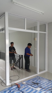 งานกระจก ฝ้า เพดาน.